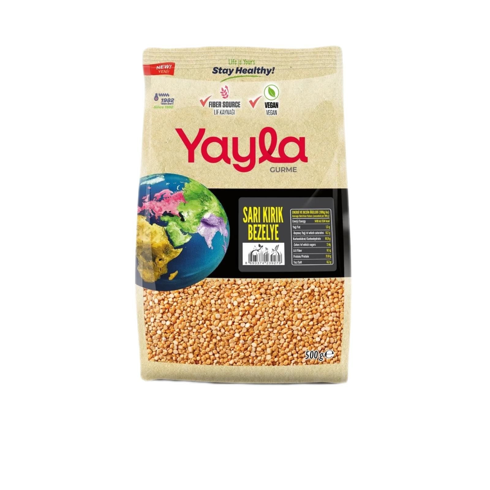 Yayla Gurme Sarı Kırık Bezelye 500 Gr