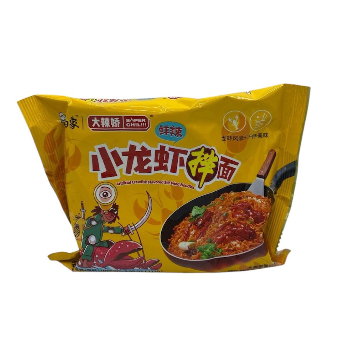 Baixiang Crawfish Flavored Noodle Kerevit Aromalı Noodle 113 G.