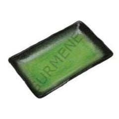 Miyake C-1178 Ariake Yeşil Dikdörtgen Büyük Tabak 21x13x3 Cm.