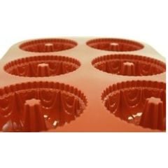 Paderno 55 Bundt Silikon Muffin Kek Kalıbı 6'lı