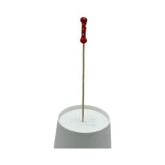 Gaishi VO11801A Bambu Kürdan Karışık Örgülü Kırmzı Boncuklu 12 Cm. 50 Adet