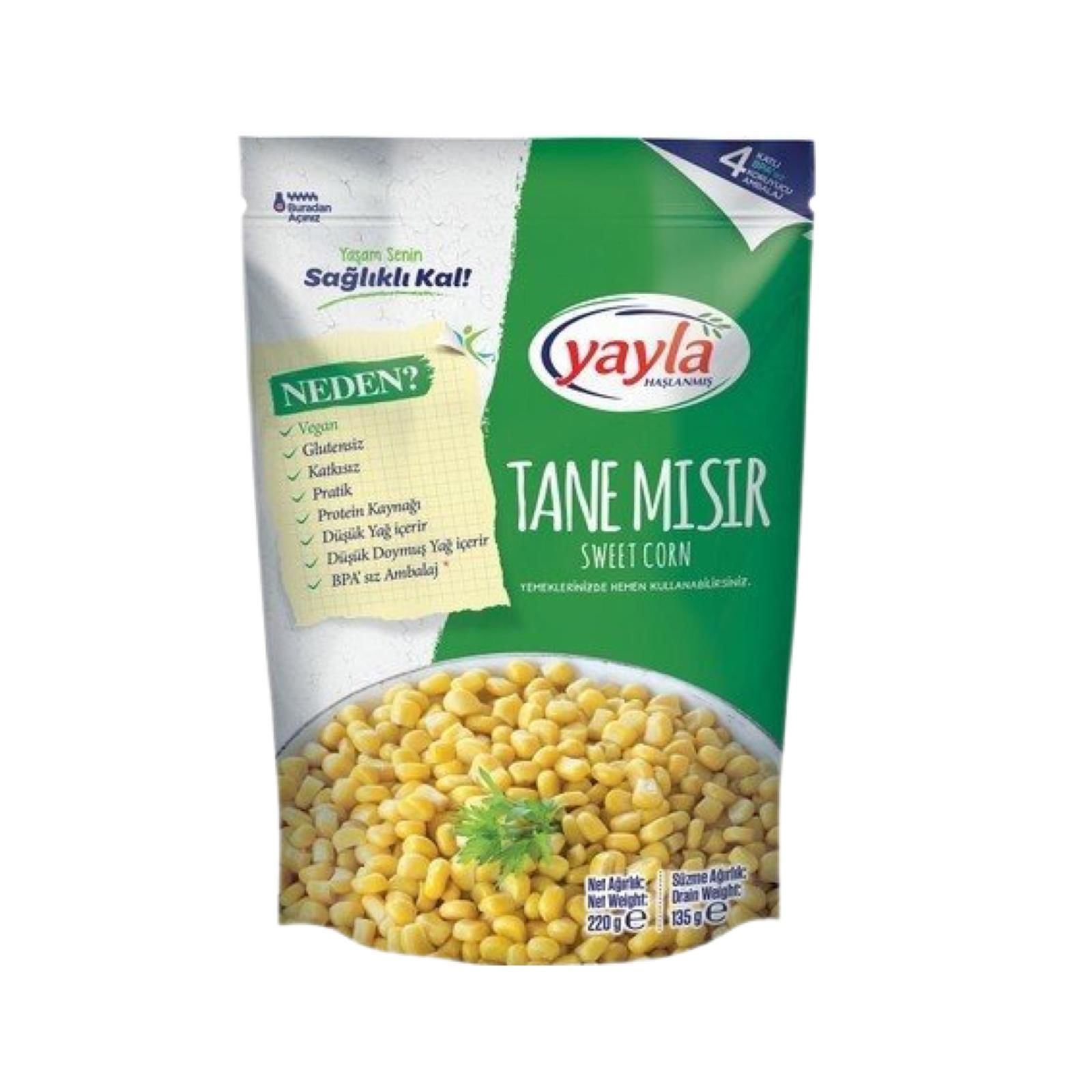 Yayla Haşlanmış Tane Mısır 220 Gr.