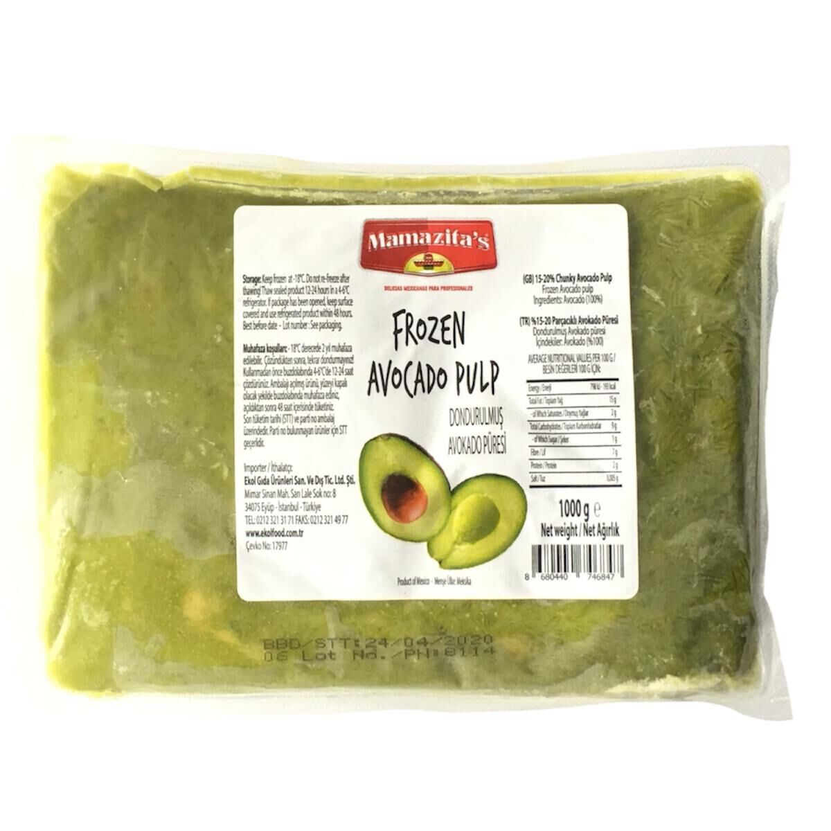Mamazitas Avokado Püresi 1000 G.
