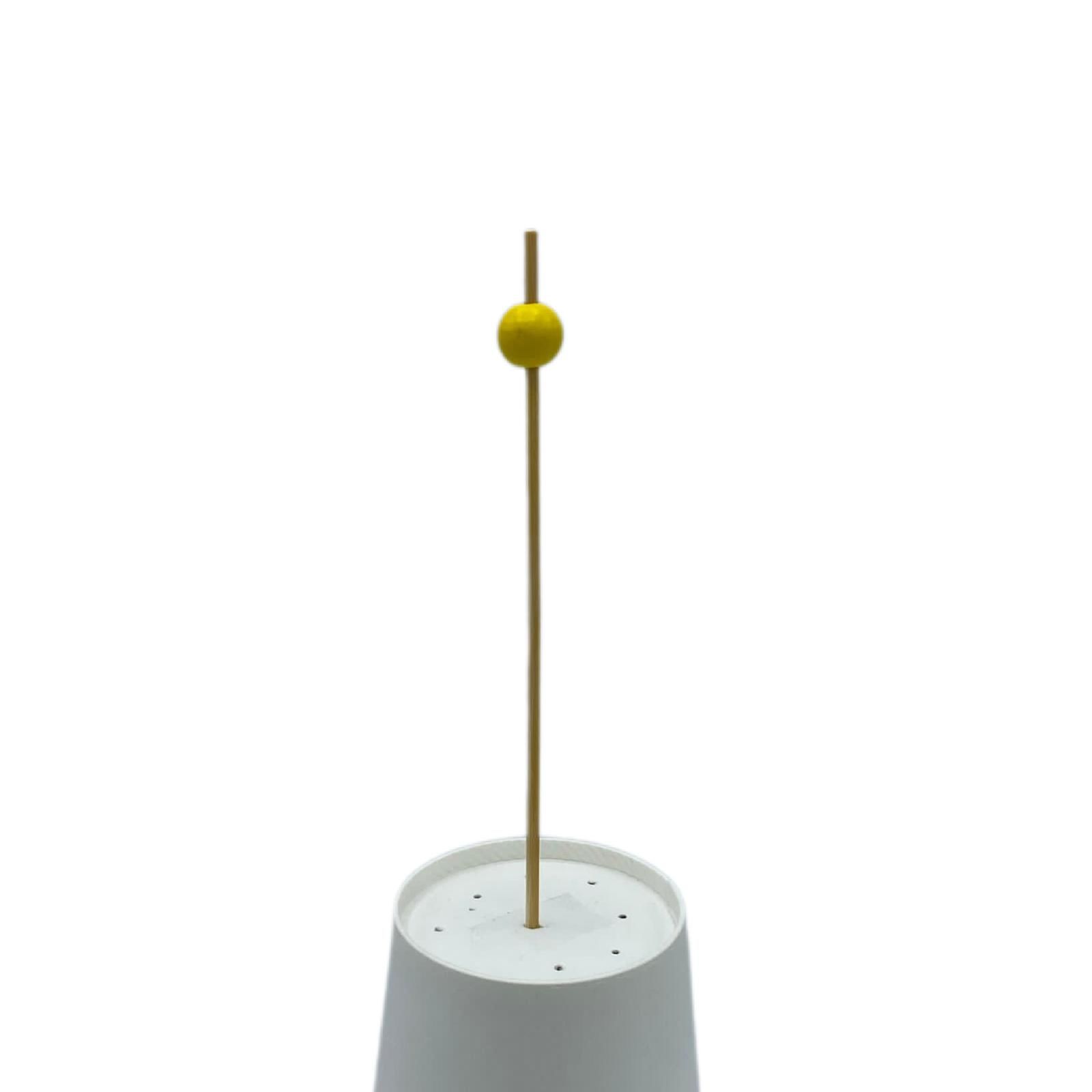 Gaishi M0011-S Bambu Sarı Boncuklu Kürdan 15 Cm 50 Adet