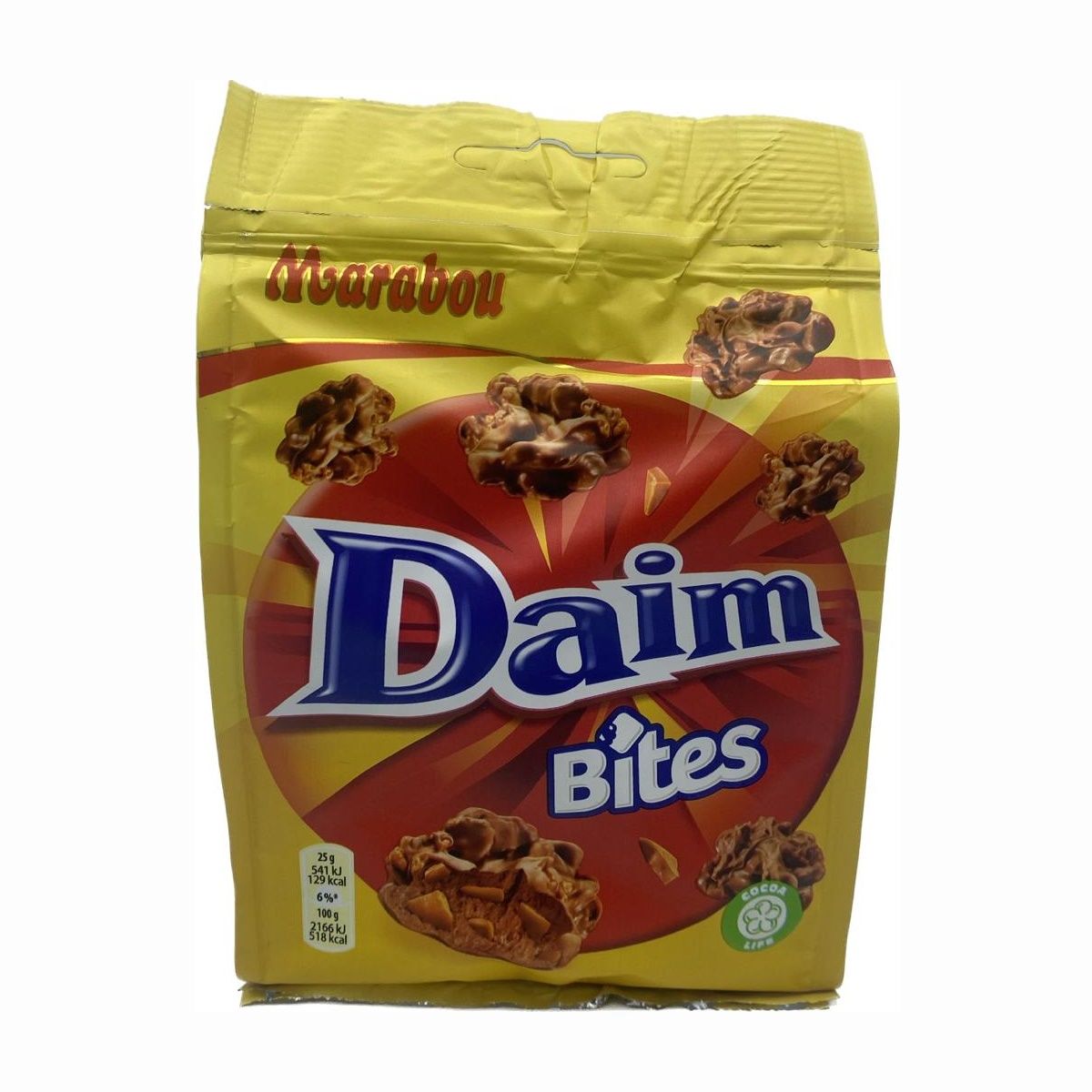 Marabou Daim Bites Mısır Gevrekli Bademli Karamel Dolgulu Sütlü Çikolata 145 Gr.
