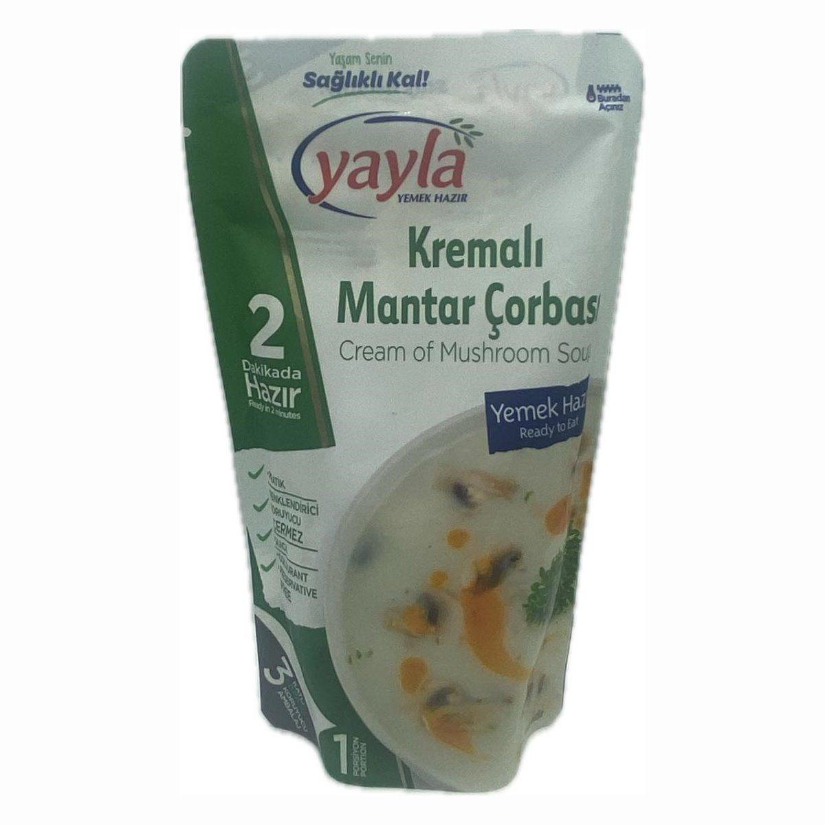 Yayla Hazır Yemek Kremalı Mantar Çorbası 250 Gr.