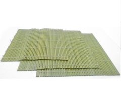 Gaishi M0029B Yeşil Bambu Sushi Mat Sushi Sarma Hasırı 24 Cm