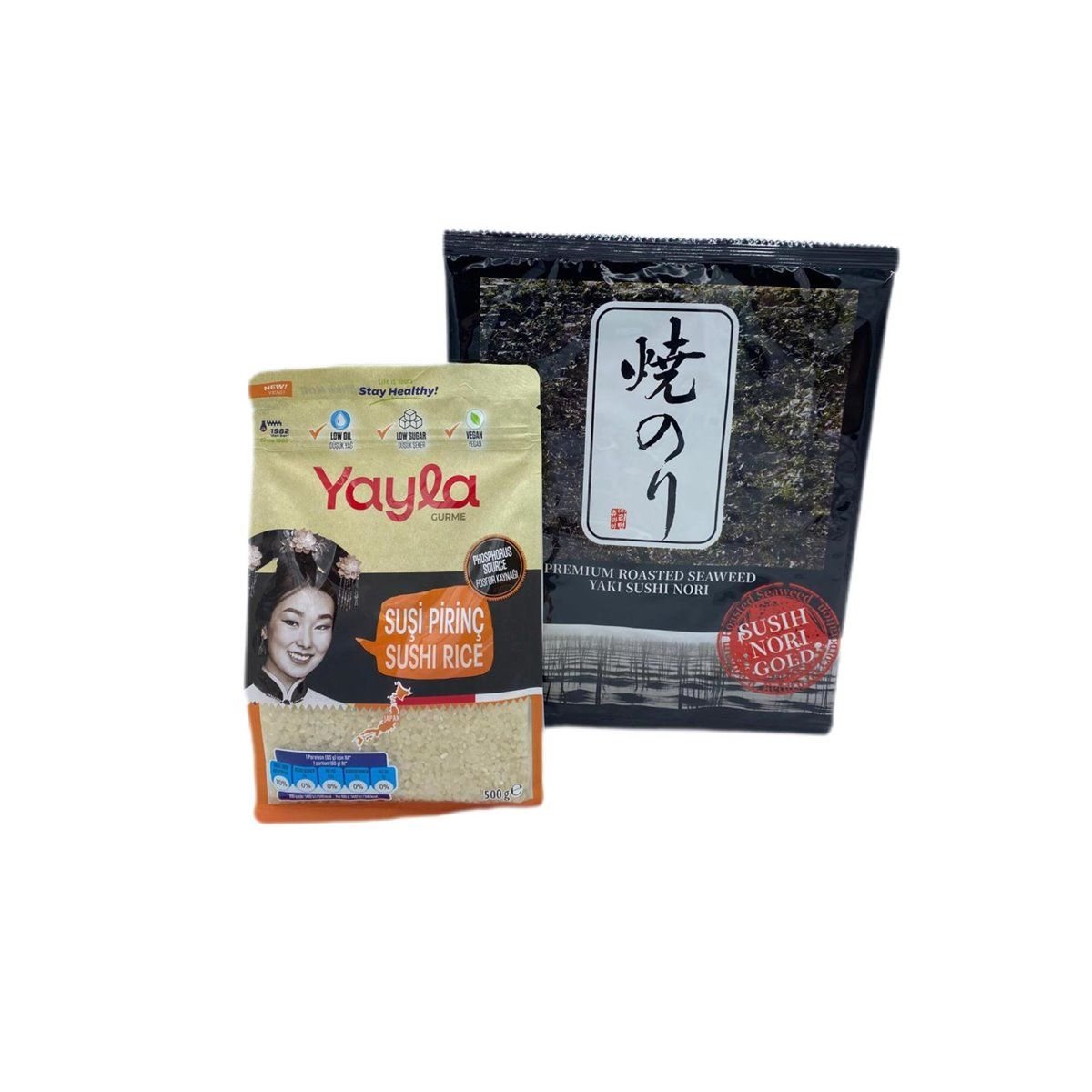 Sea Food Orijinal Yaki Sushi Nori Gold 5 Yaprak 12.5 G. + Sushi Pirinci 500 G.