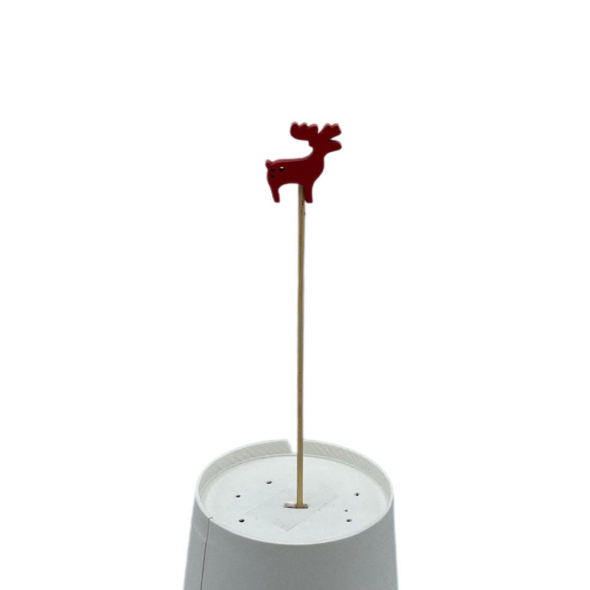 Gaishi RD12 Bambu Kürdan Kırmızı Geyik 12 Cm 50 Adet