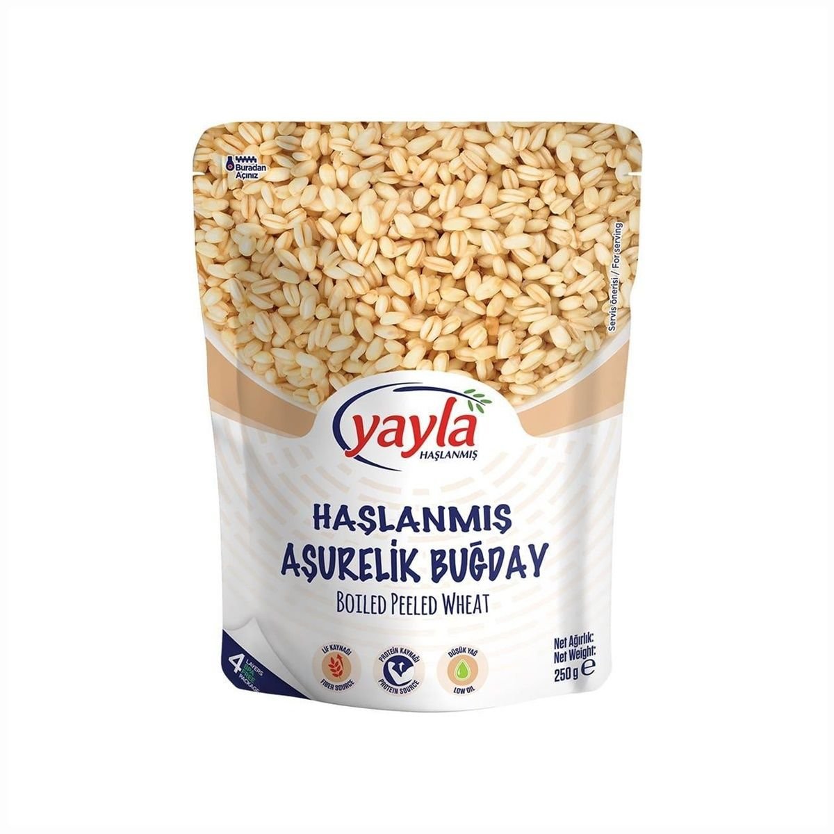Yayla Haşlanmış Aşurelik Buğday 250 Gr.