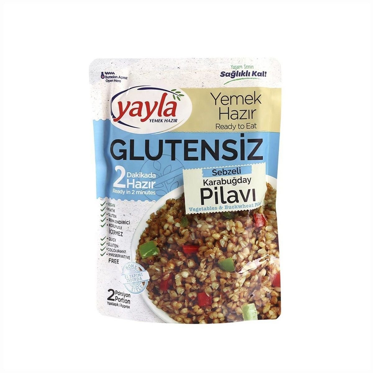 Yayla Hazır Yemek Glutensiz Sebzeli Karabuğday Pilavı 250 Gr.