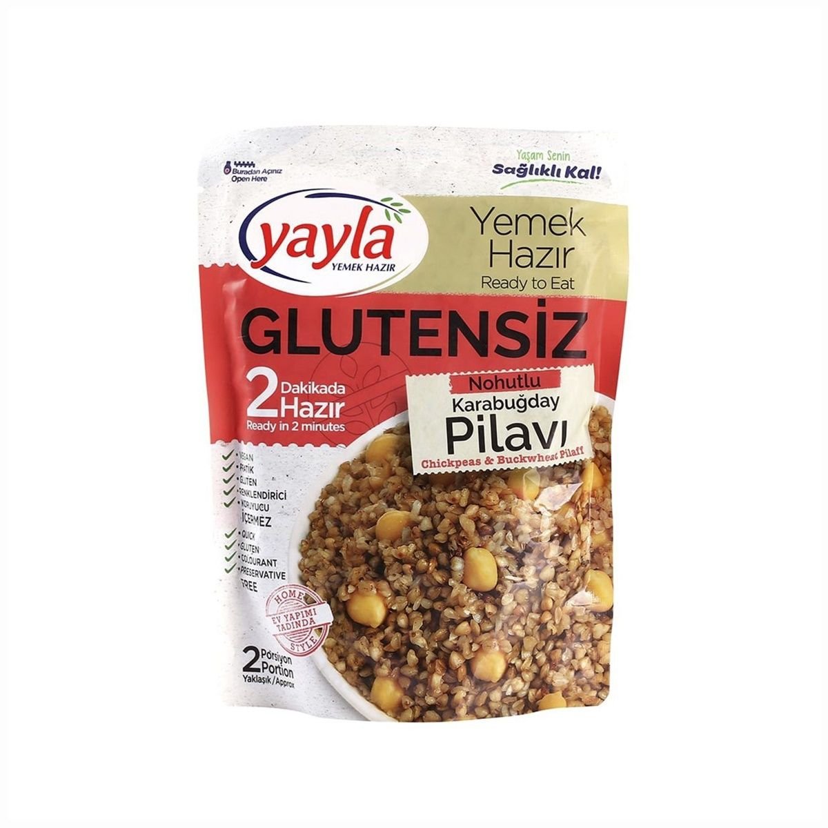 Yayla Hazır Yemek Glutensiz Nohutlu Karabuğday Pilavı 250 Gr.