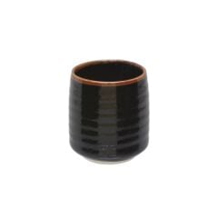 Miyake TSC17-9 Porselen Çay Bardağı Kahve Çizgili Siyah 7,8x6,5 Cm