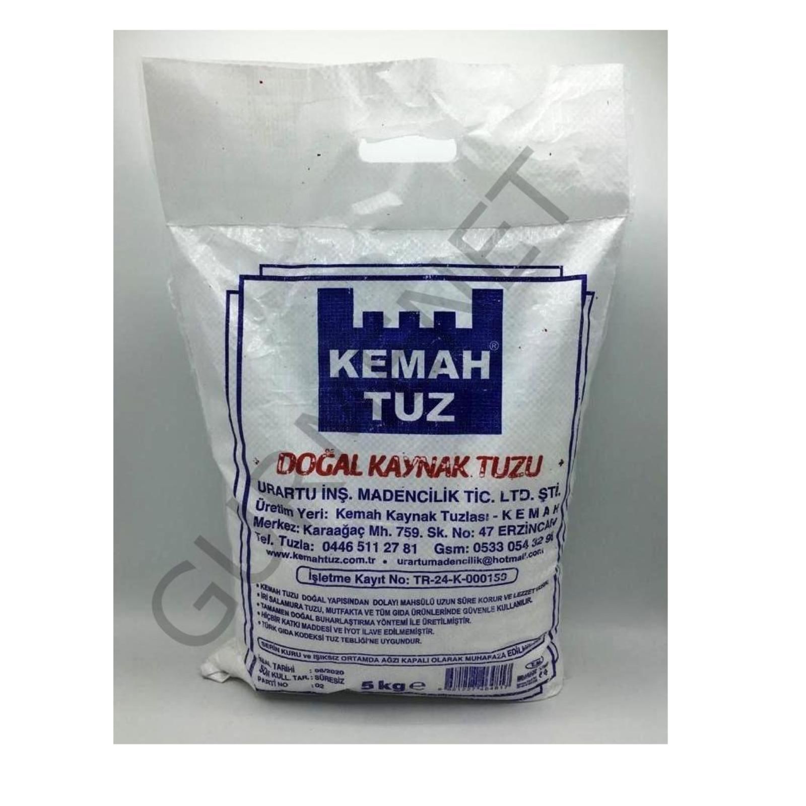 Doğal Kemah Kaynak Sofrada Öğütme Tuzu 5 Kg.