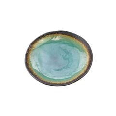 Miyake 18-14 Peacock Green Round Plate 17.0*2.7 Cm