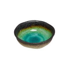 Miyake 18-5 Peacock Green Round Bowl 12.5*4.5 Cm