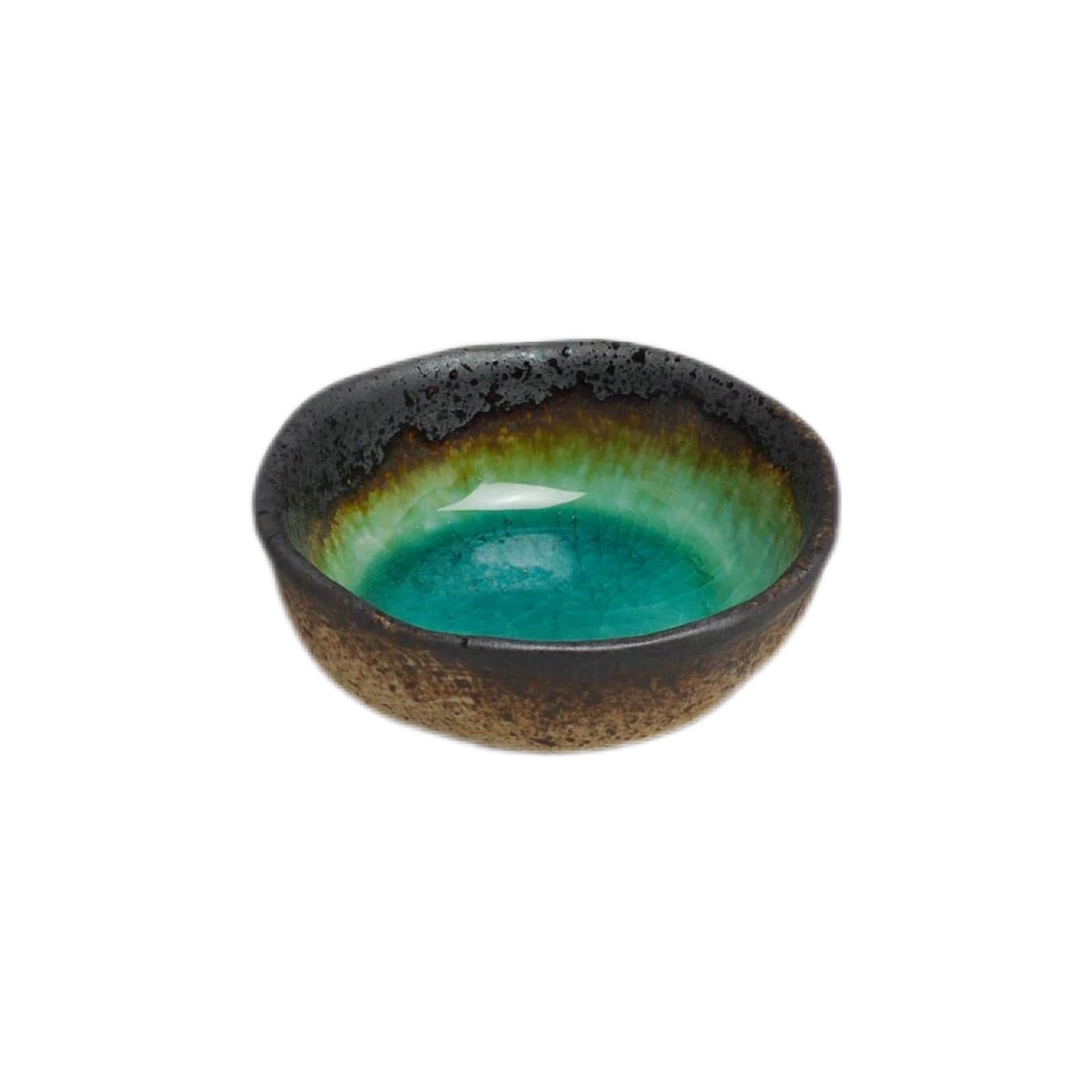 Miyake 18-6 Peacock Green Round Dish 8.3*3.0 Cm