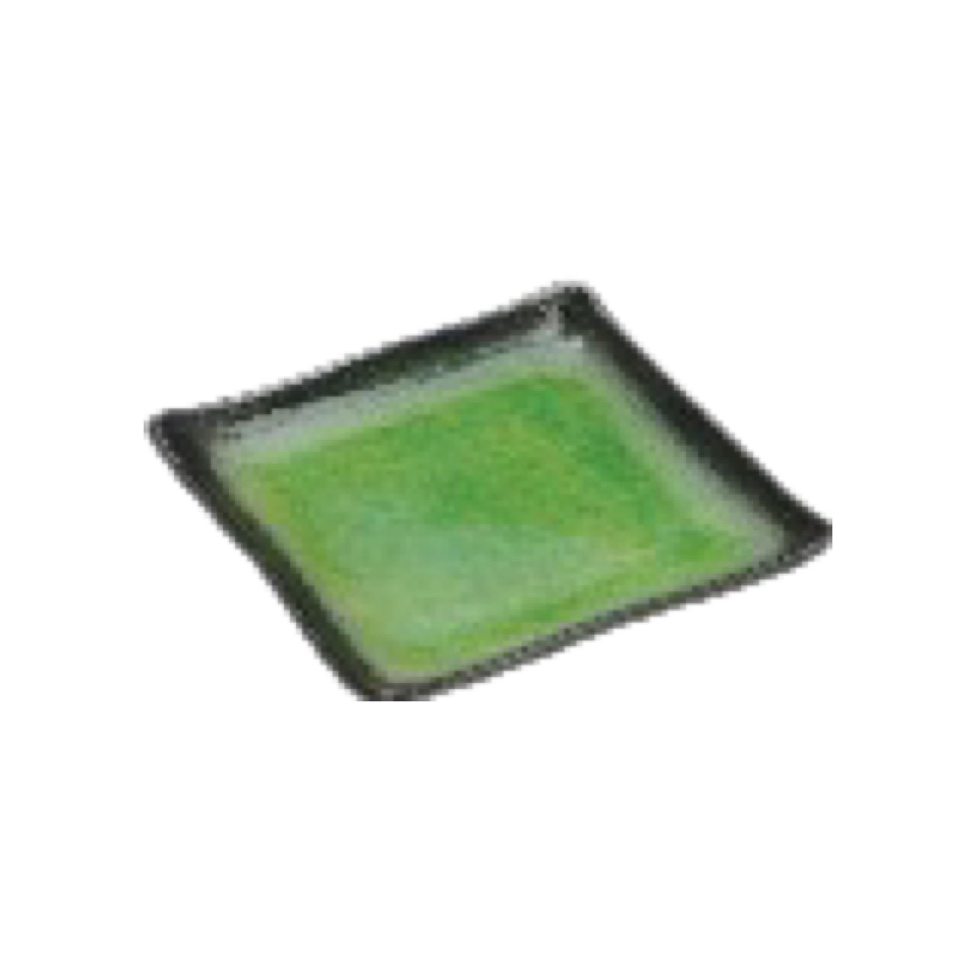Miyake C-1169 Ariake Green Square Plate S 17.5*17.5*3.5 Cm