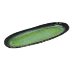 Miyake C-1177 Ariake Yeşil Oval Tabak 19x11.5x2 Cm