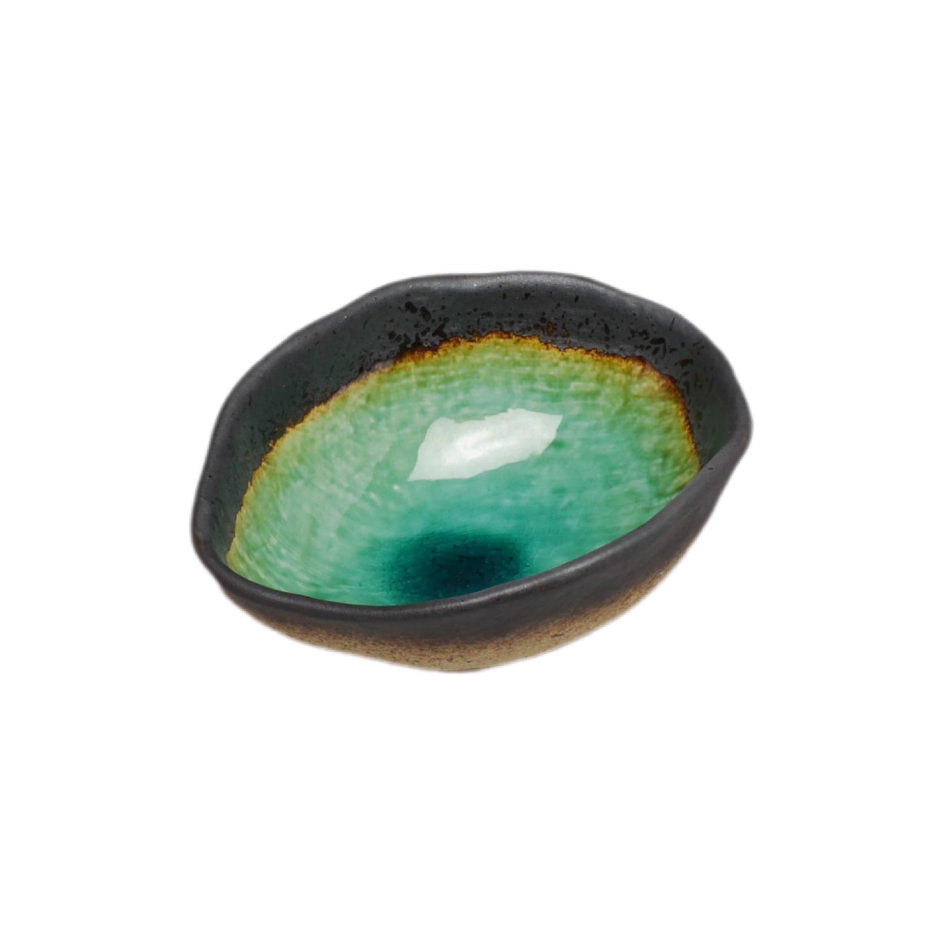 Miyake TSC18-10 Peacock Green Oval Bowl 14.8*11.5*6.0 Cm