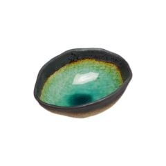 Miyake TSC18-10 Peacock Green Oval Bowl 14.8*11.5*6.0 Cm