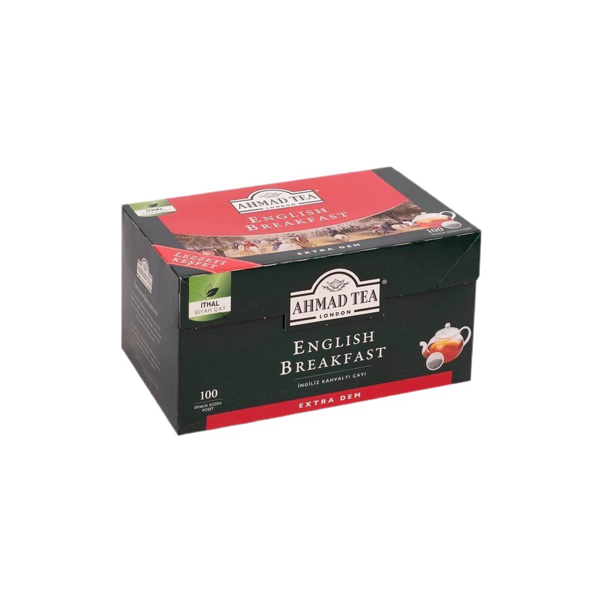 Ahmad Tea 2151 English Breakfast Demlik Poşet Çay 100'lü 12 Paket