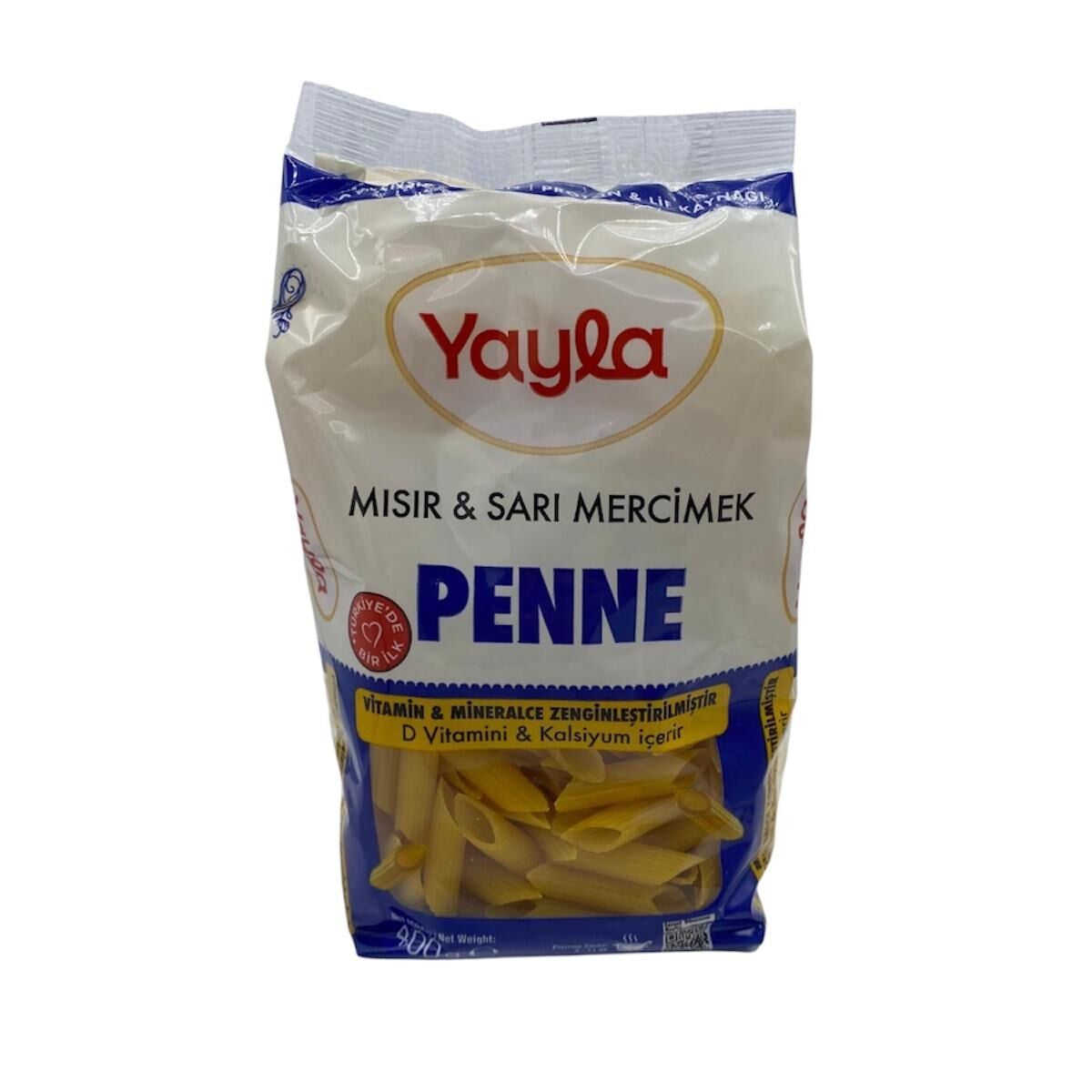 Yayla Mısırlı Sarı Mercimekli Penne Makarna 400 G.
