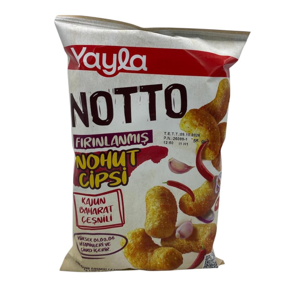 Notto Fırınlanmış Nohut Cipsi Kajun Baharat Çeşnili 55 G.