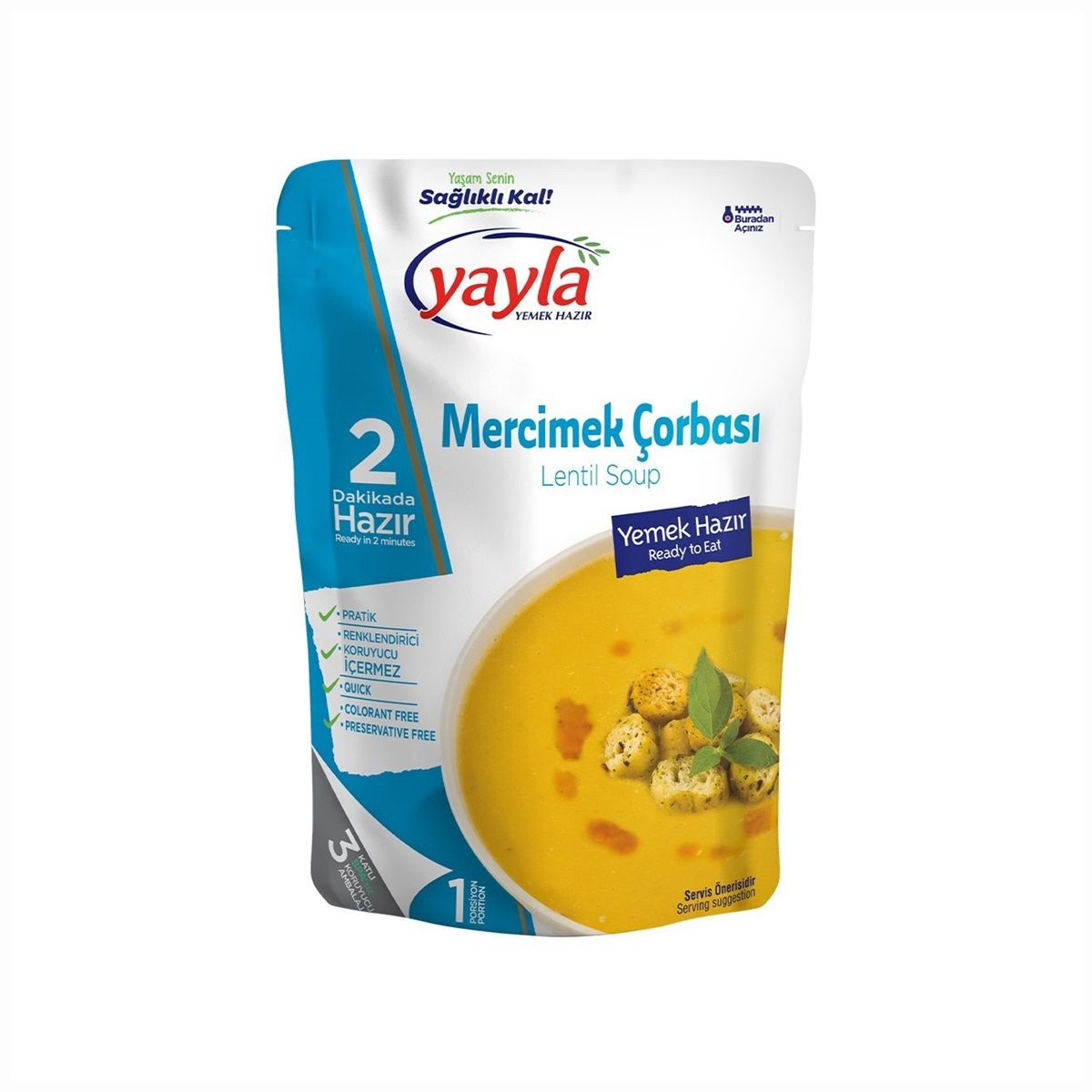 Yayla Hazır Yemek Mercimek Çorbası 250 Gr.