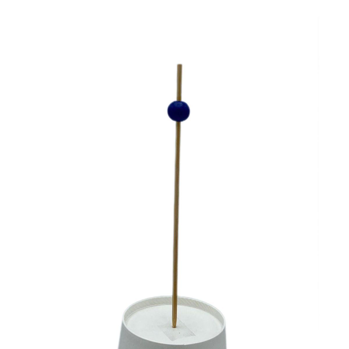 Benefisha M0011-M Bambu Mavi Boncuklu Kürdan 15 Cm 50 Adet