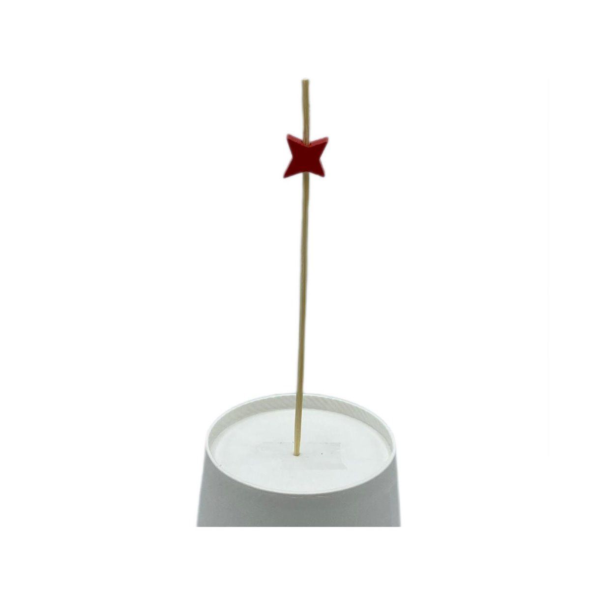Gaishi Vo11820 Bambu Kürdan Yıldız Kırmızı 12 Cm 50 Adet
