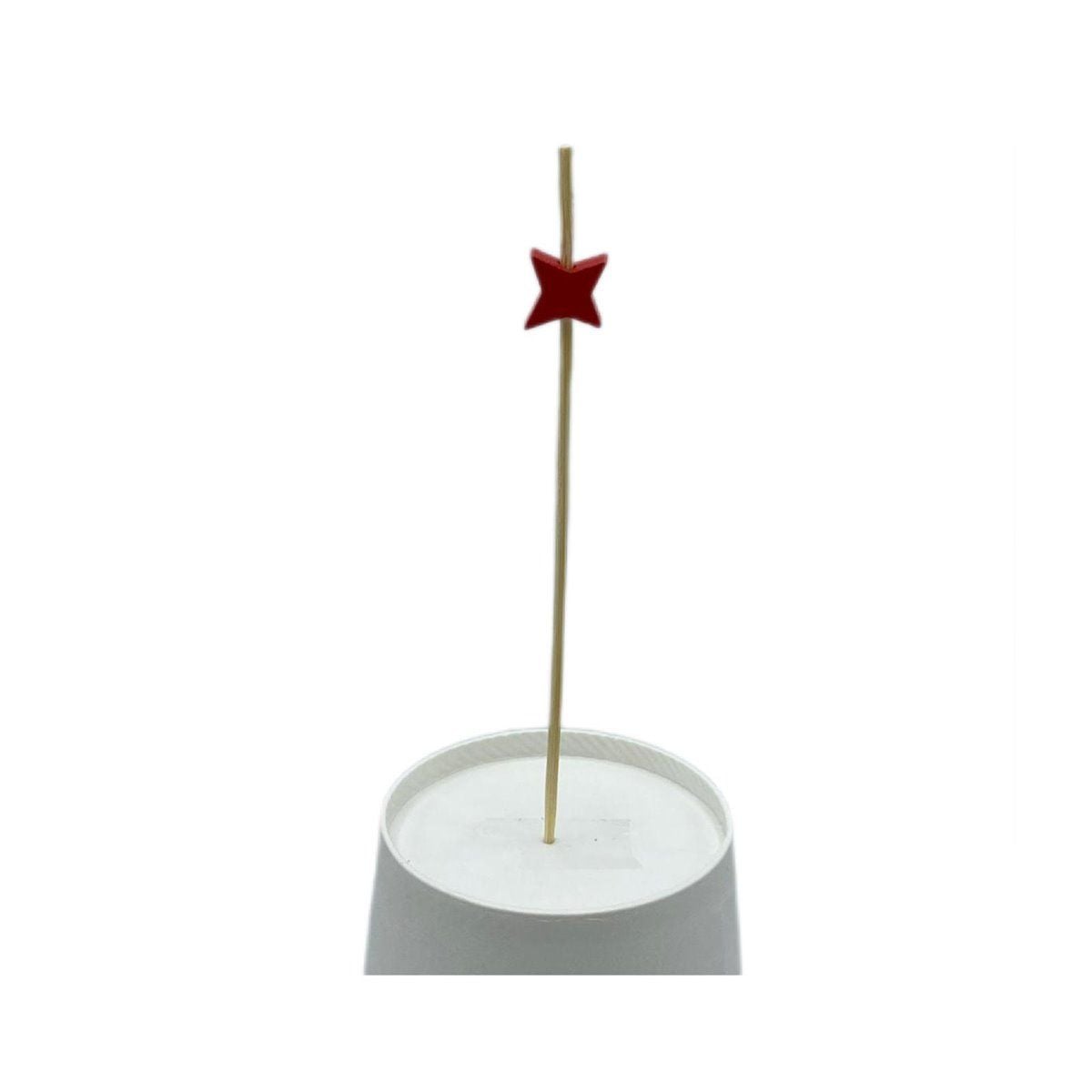 Gaishi Vo11820 Bambu Kürdan Yıldız Kırmızı 12 Cm 50 Adet